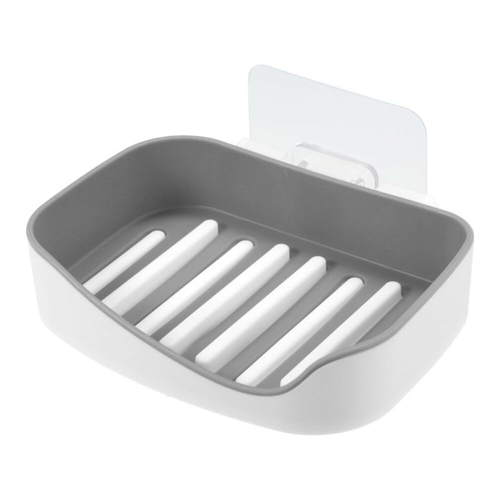 1 Pc Soap Dish, Keep Soap Dry, Drill Free Soap Holder, for Home Gray